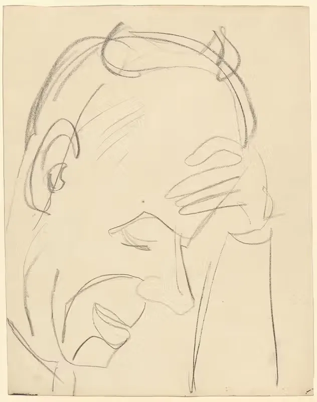 Портрет by Эрнст Людвиг Кирхнер, 1938 — digital art print download