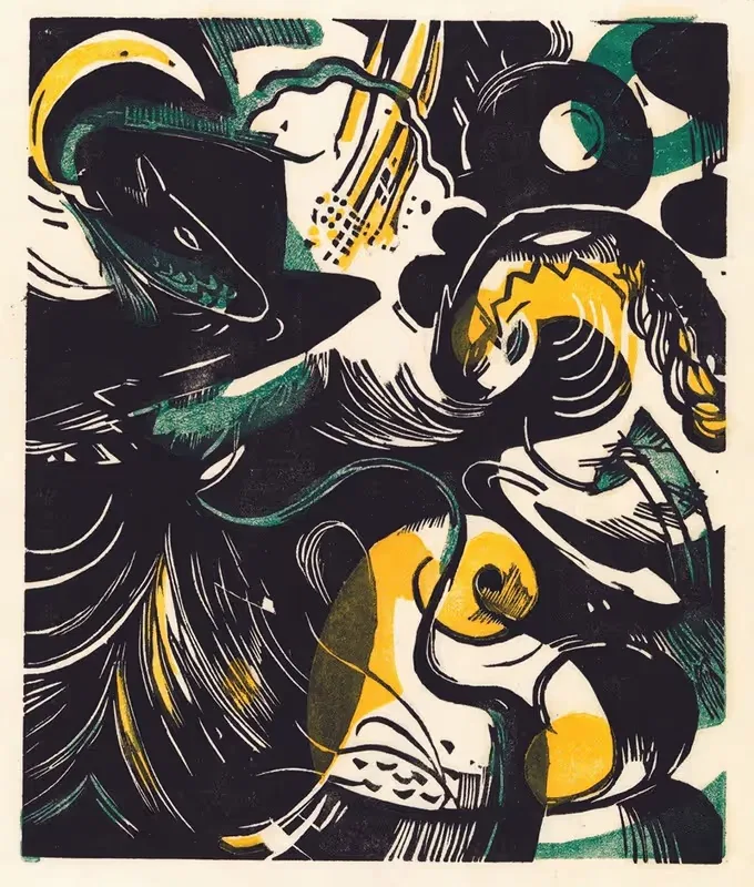 История творения II by Франц Марк, 1914 — digital art print download