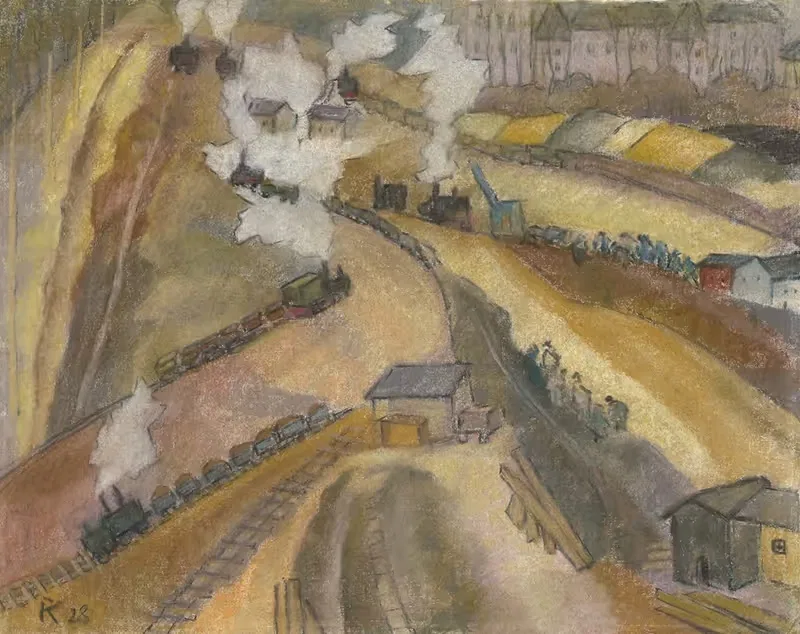 Стройплощадка I. Г. Фарбен by Полина Коварзик, 1928 — digital art print download