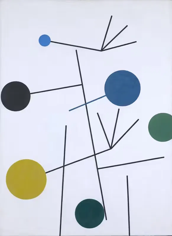 Rising, Falling, Clinging, Flying by Sophie Taeuber-Arp, 1934 — digital art print download
