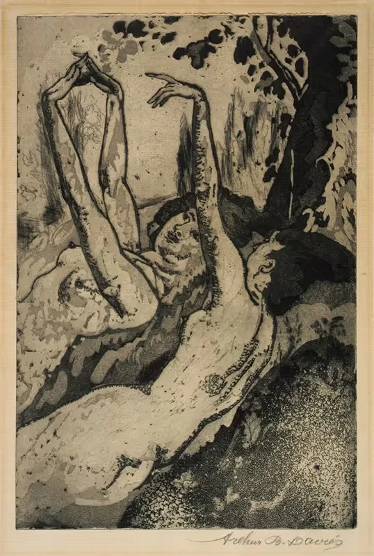 Лунный свет на травяном берегу by Артур Боун Дэвис, 1919 — digital art print download