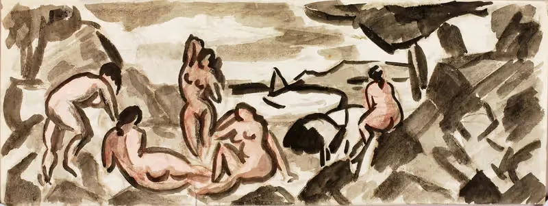 Group of Female Nudes — Carl Newman