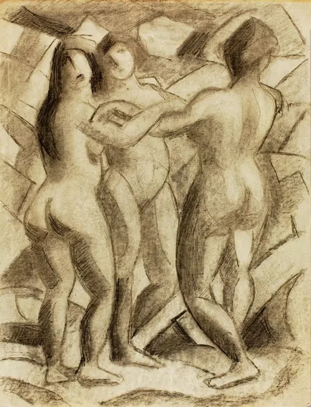 Group of Three Female Nudes — Carl Newman