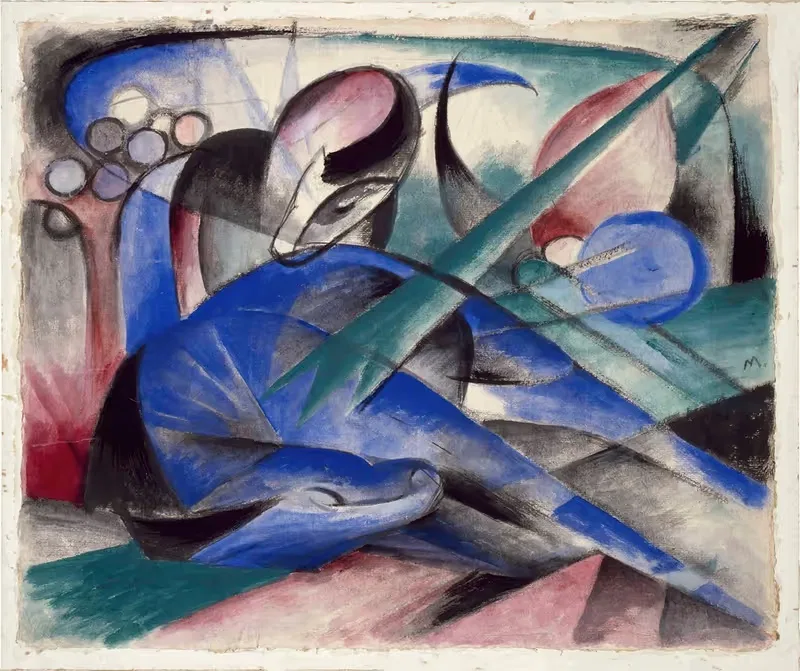 Мечтающая лошадь by Франц Марк, 1913 — digital art print download