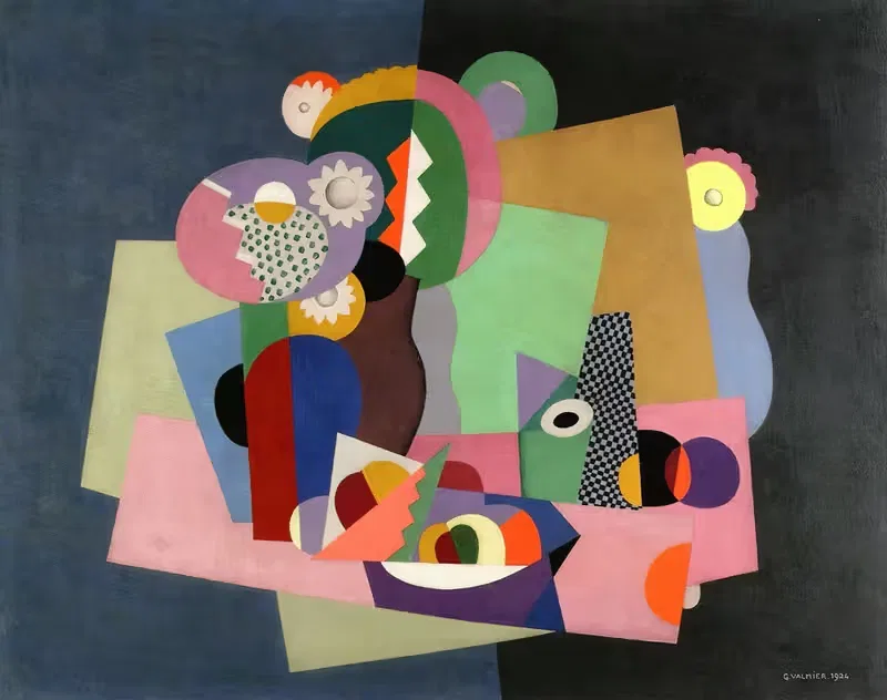 Flowers and fruit by Georges Valmier — digital art print download