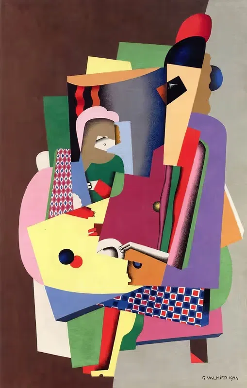 The piano lesson by Georges Valmier, 1924 — digital art print download