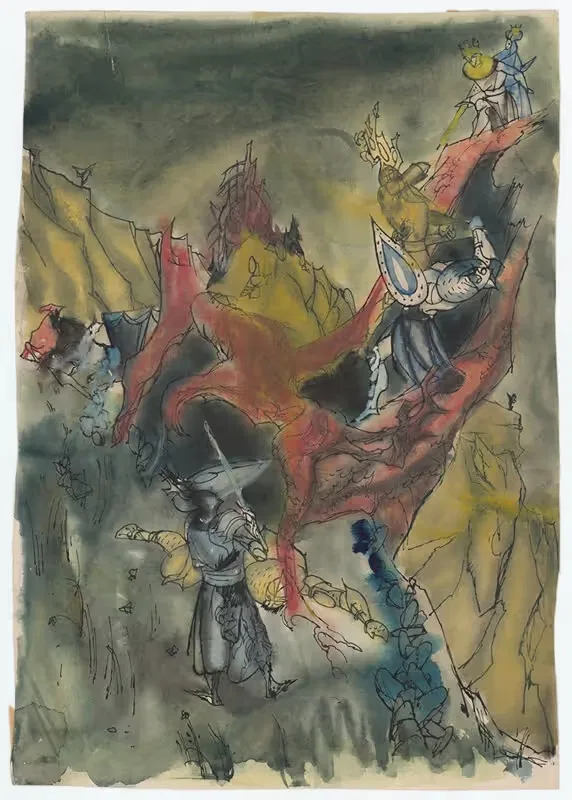Study for a Full-Page Illustration for a Fairytale — Ján Novák