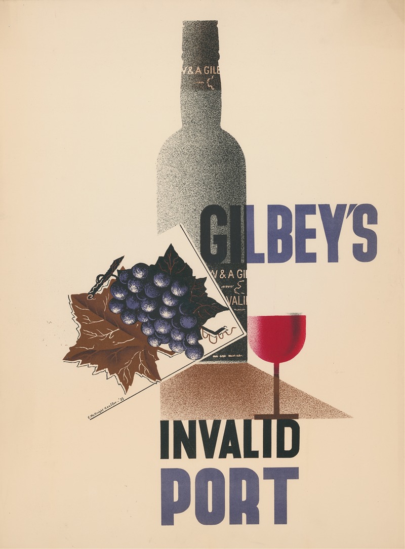 Gilbey's invalid port. D 174 by Edward McKnight Kauffer, 1933 — digital art print download