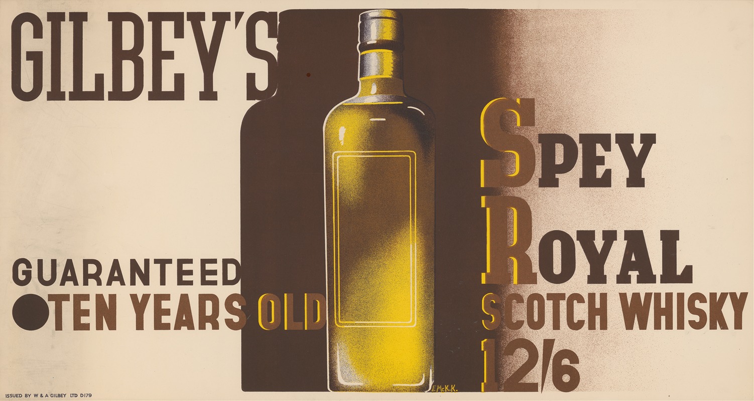 Gilbey's Spey Royal Scotch Whiskey — Edward McKnight Kauffer