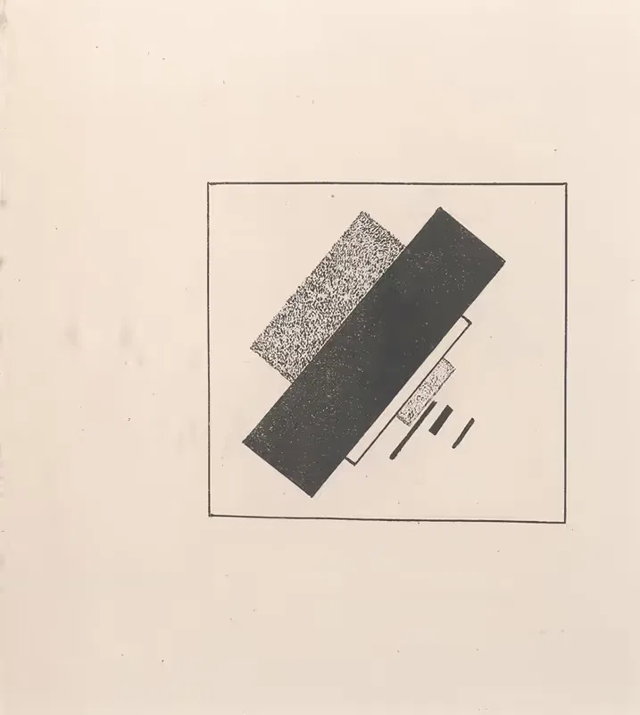 Composition with Four Black, One White, and Two Grey Elements by Kazimir Malevich, 1920 — digital art print download