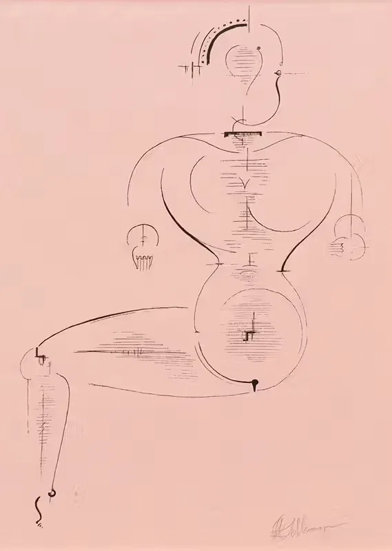 Фигура H 2 (Фигура H 2) by Оскар Шлеммер, 1921 — digital art print download
