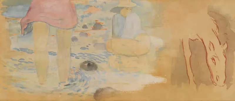 Études De Femmes Et Cheval — Paul Gauguin