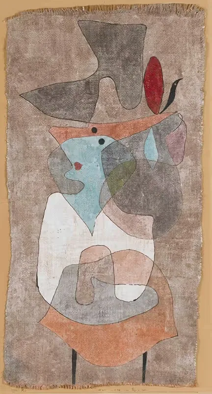 Шляпа, дама и маленький столик. by Поль Клее, 1932 — digital art print download