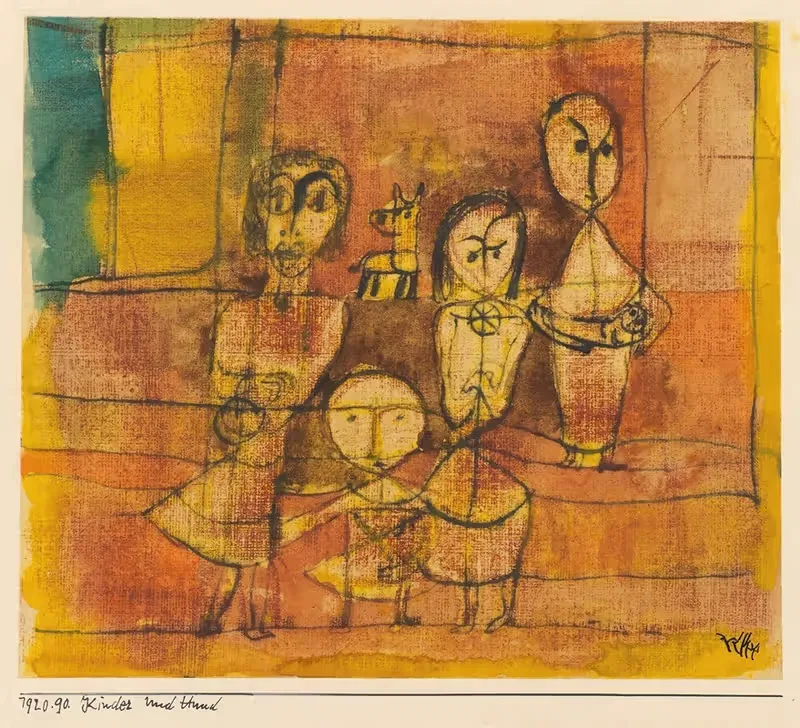 Kinder Und Hund (Children And Dog) — Paul Klee