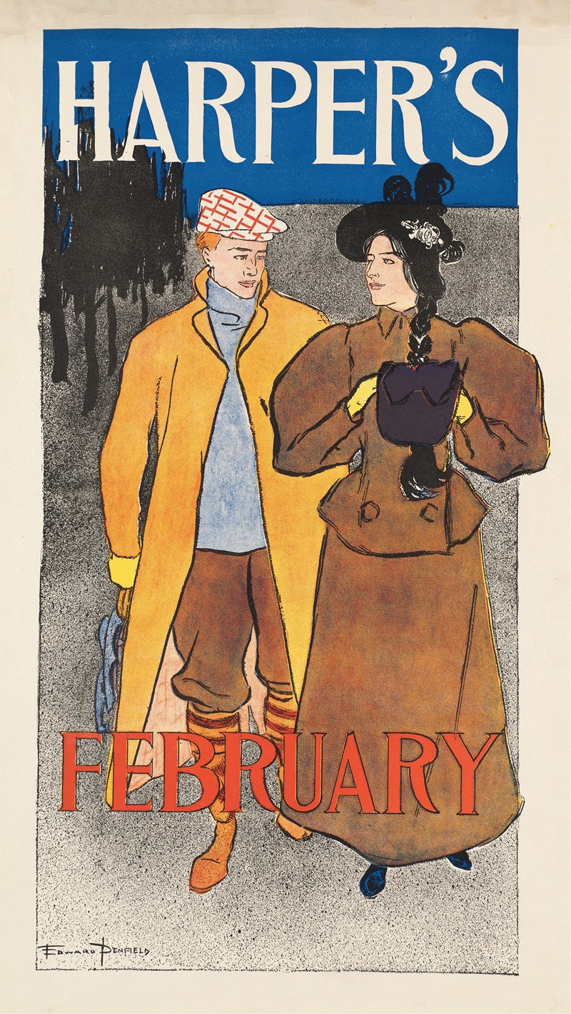 Harper's February by Эдвард Пэнфилд, 1896 — digital art print download