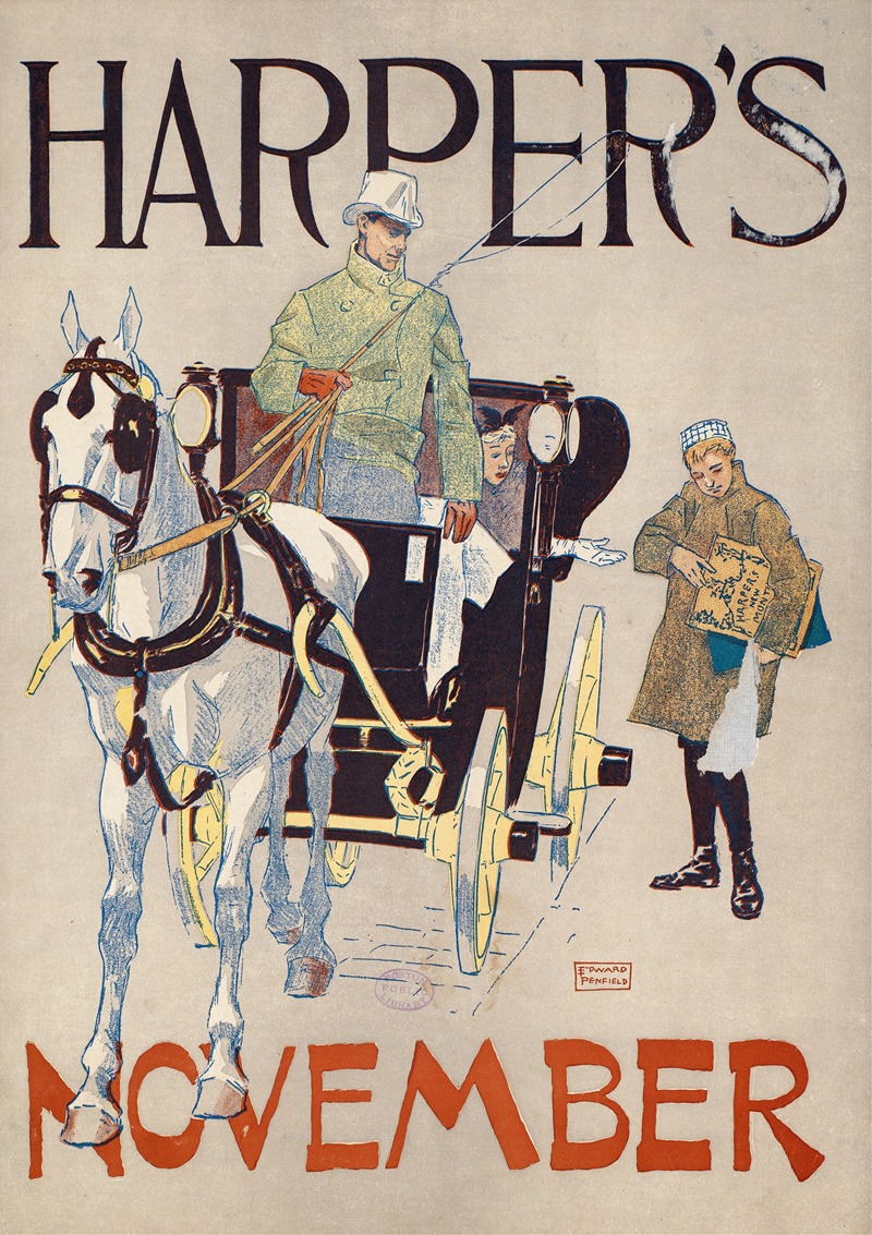 Harper's November by Эдвард Пэнфилд, 1893 — digital art print download