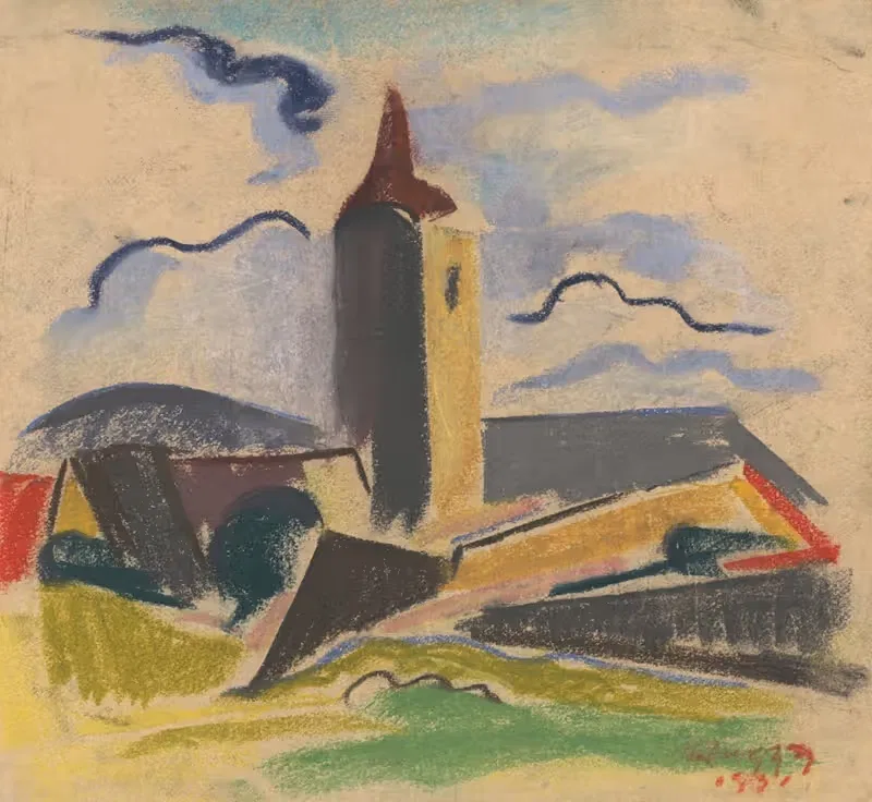 Деревенская церковь by Золо Палугай, 1931 — digital art print download