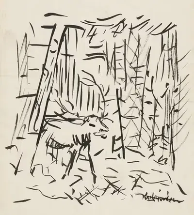 Deer by Arnold Peter Weisz-Kubínčan, 1940–1944 — digital art print download