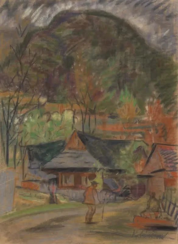 В деревне by Арнольд Петер Вайс-Кубинчан, 1933 — digital art print download