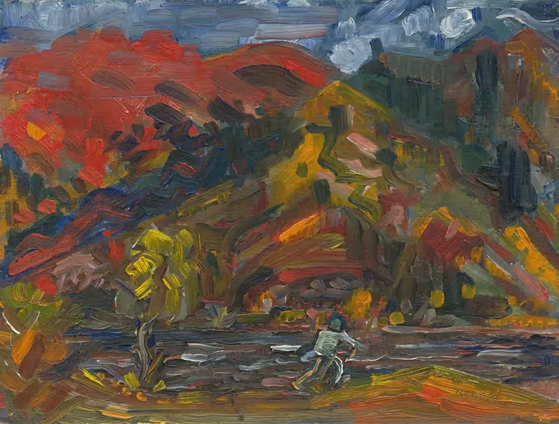 Мужчина на берегу реки by Арнольд Петер Вайс-Кубинчан, 1930-1939 — digital art print download