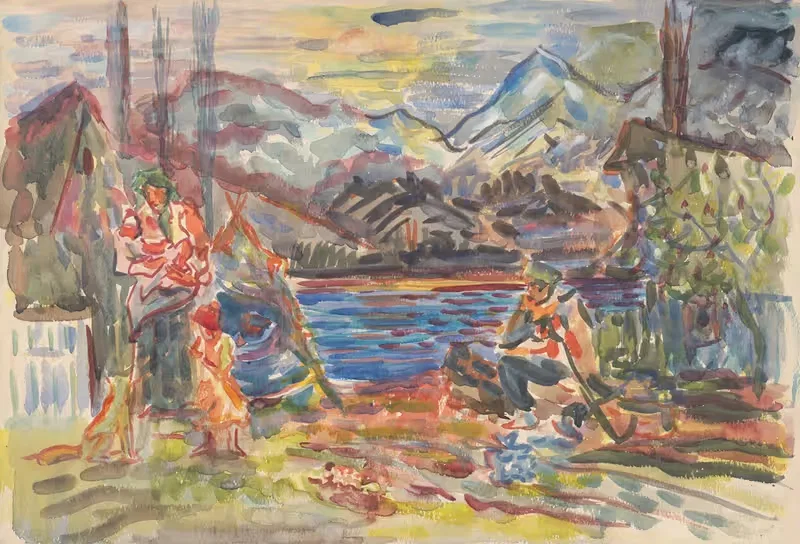 Словацкая семья by Арнольд Петер Вайс-Кубинчан, 1935–1944 — digital art print download