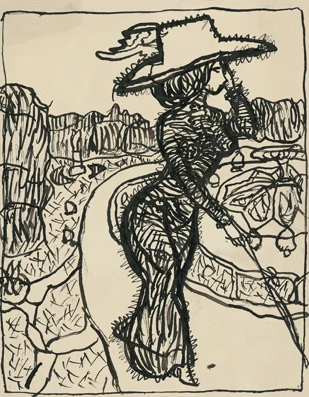 Karikatúra dámy by Konštantín Kövári-Kačmarik, 1908–1912 — digital art print download