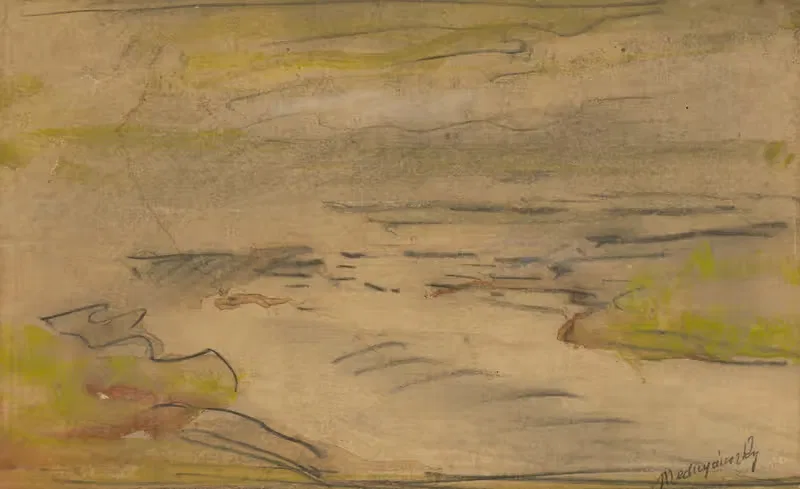 Пейзаж с озером by Ладислав Меднянски, 1900–1905 — digital art print download