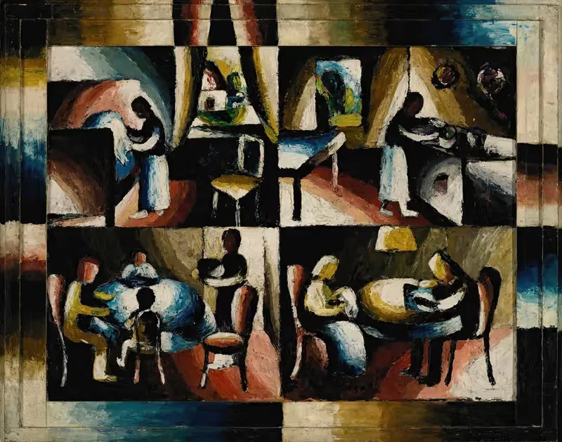 Домашняя работа (Уборка) by Артур Сегал, 1921 — digital art print download