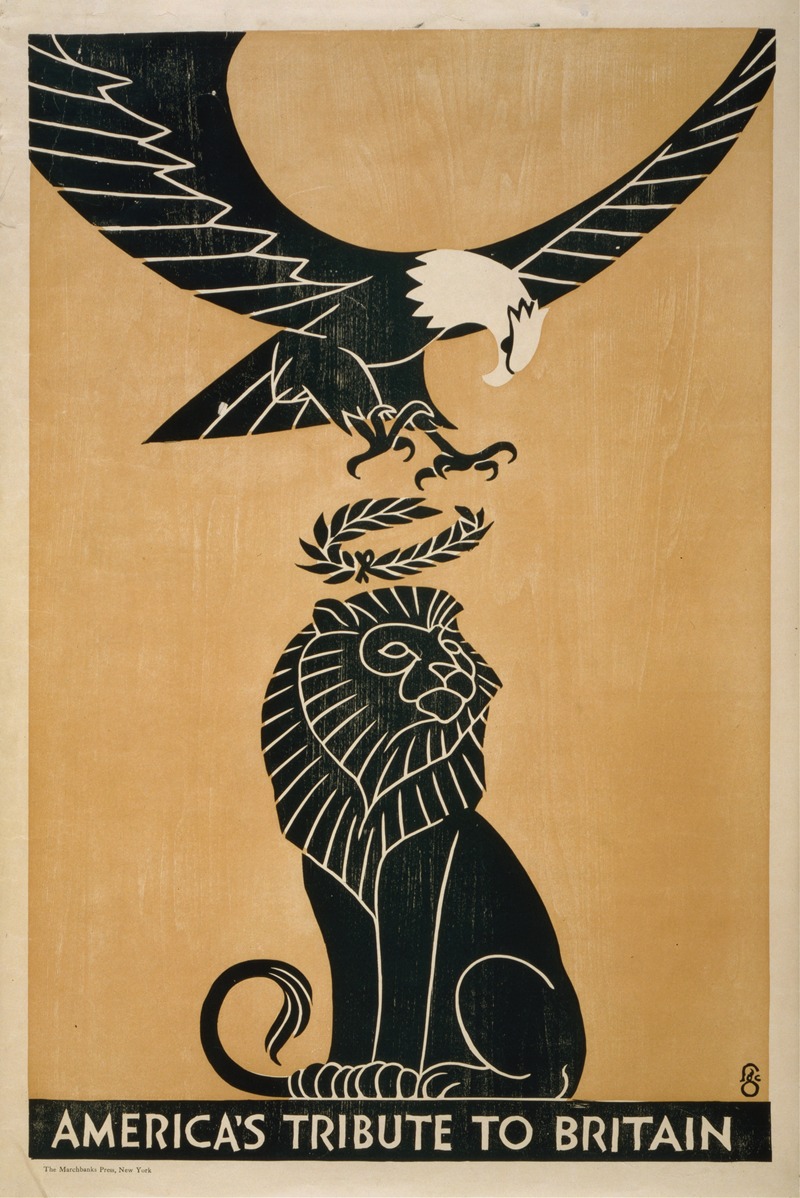 America's tribute to Britain by Frederic Cooper, 1918 — digital art print download