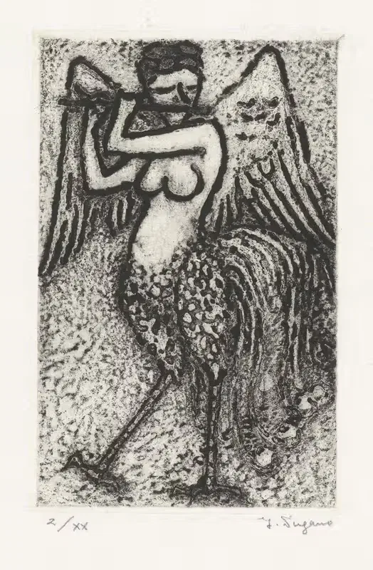 Fluitspelende sirene by Yo Sugano, 1937 - 1969 — digital art print download