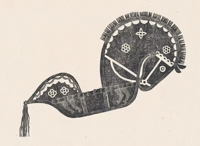 Церемониальная танцевальная лошадь by Рейер Столк, 1942 — digital art print download
