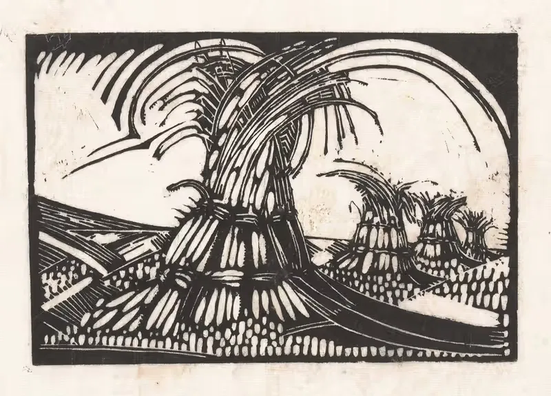 Korenschoven te Ede by Dick Ket, 1927 — digital art print download