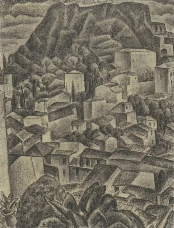 Italiaans bergdorp by Leo Gestel, 1924 — digital art print download