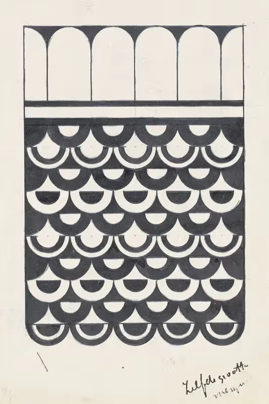 Ornament van schubben by Samuel Jessurun de Mesquita, 1878 — digital art print download