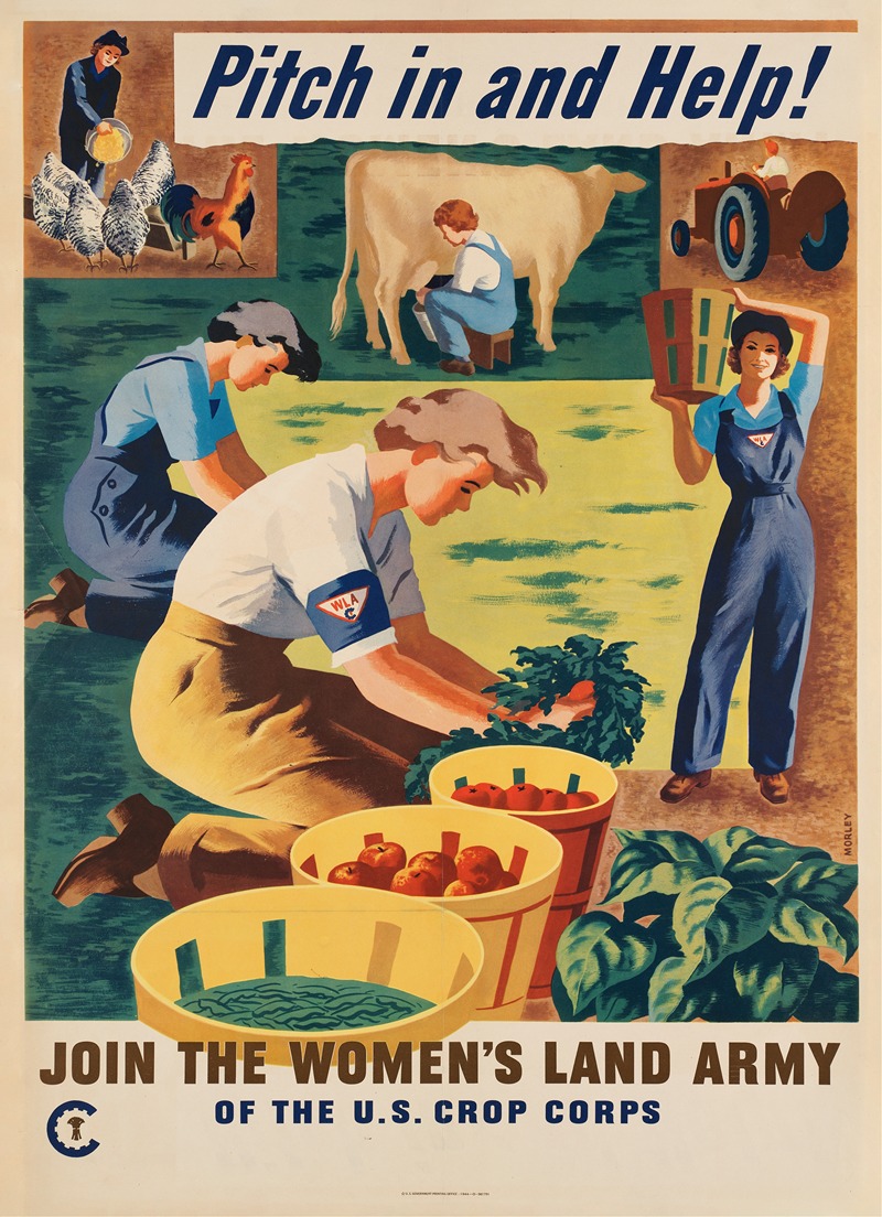 Pitch in and help! by Hubert Morley, 1944 — digital art print download