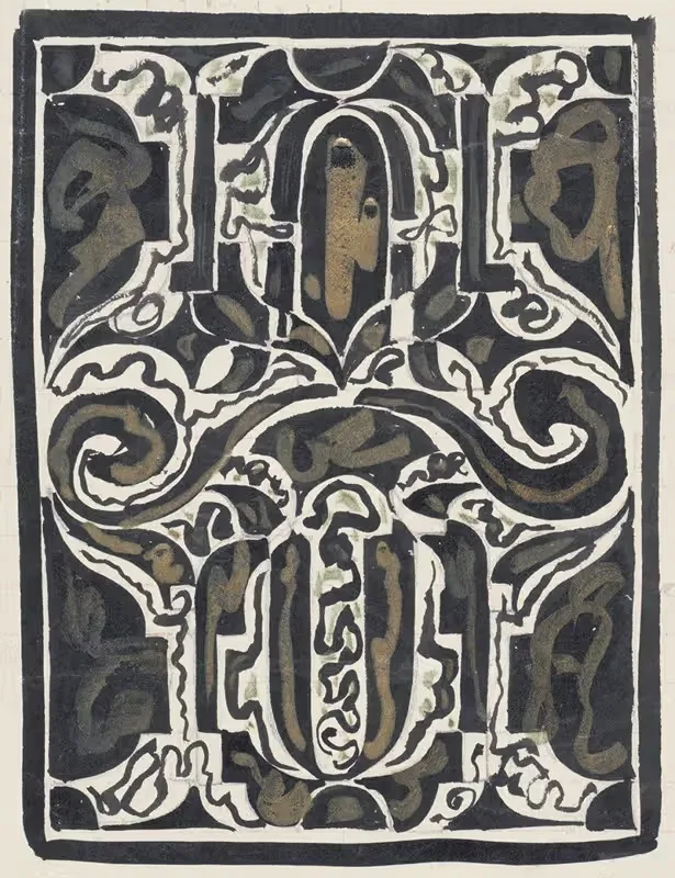 Decoratief ontwerp by Carel Adolph Lion Cachet, 1874 — digital art print download