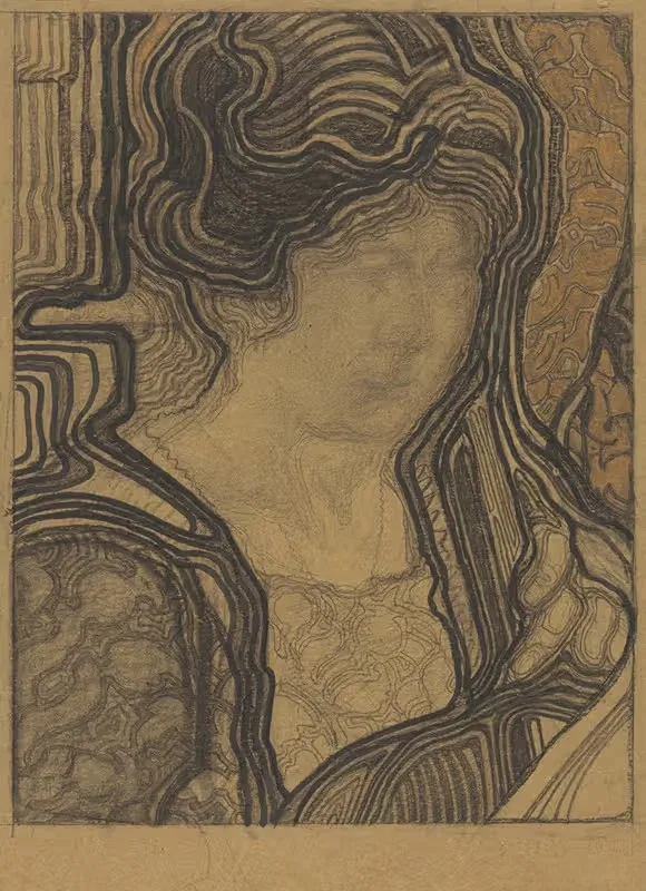 cello-spelende vrouw by Reijer Stolk, 1906 — digital art print download