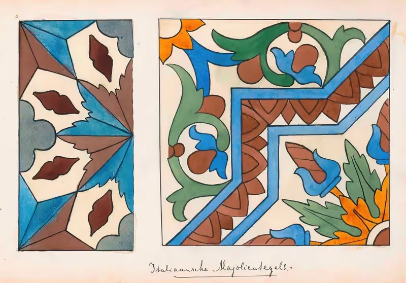 Итальянские майоликовые плитки by Йоханна ван де Камер, 1890 — digital art print download