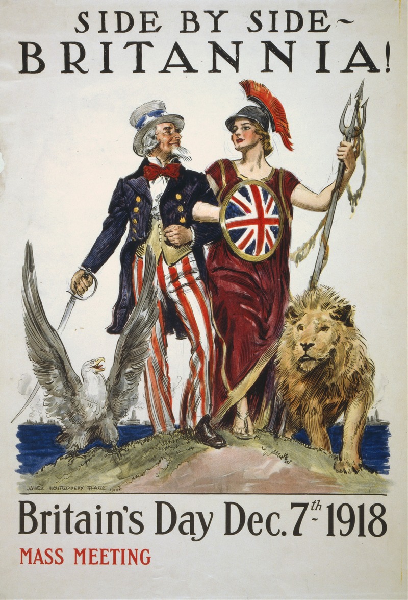 Side by side – Britannia! Britain's Day Dec. 7th 1918 — Джеймс Монтгомери Флагг