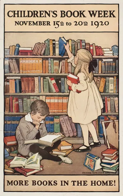 Children's book week, November 15th to 20th 1920 by Джесси Уилкокс Смит, 1920 — digital art print download