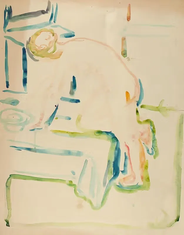 Нагота с коленями на кровати by Эдвард Мунк, 1918-1920 — digital art print download