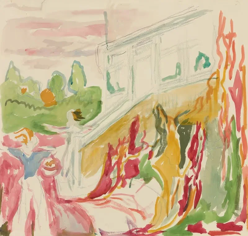 Møte ved veranda by Edvard Munch, 1942 — digital art print download
