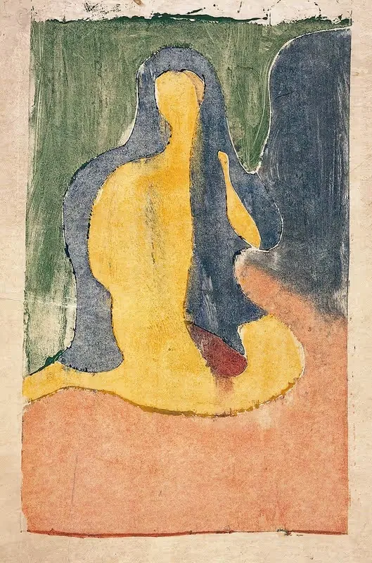 Sittende akt by Edvard Munch, 1915 — digital art print download