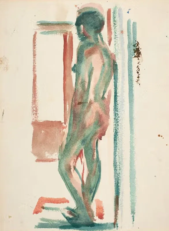 Стоящий акт by Эдвард Мунк, 1926-1927 — digital art print download