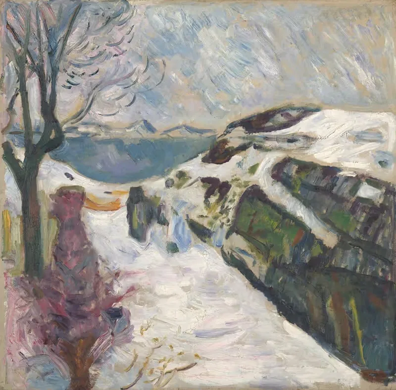 Зимний пейзаж из Крагерё by Эдвард Мунк, 1910 — digital art print download