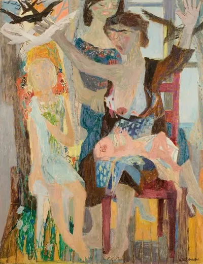 Семья by Эльзе Хаген, 1950 — digital art print download
