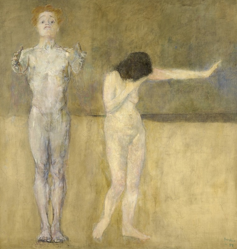 Adam and Eve by Людвиг Карстен, 1899 — digital art print download
