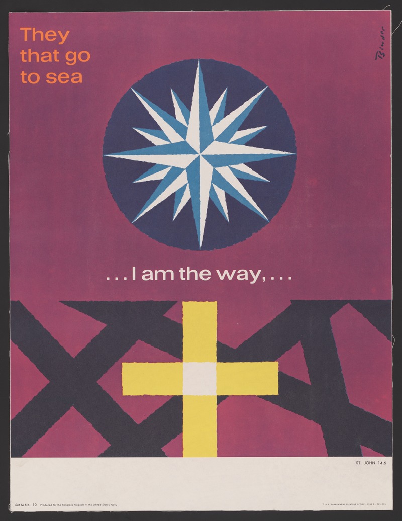 I am the way… St. John 14:6 by Joseph Binder, 1963 — digital art print download
