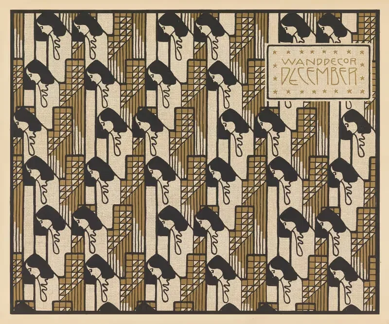 Декор стены декабря by Коломан Мозер, 1901 — digital art print download