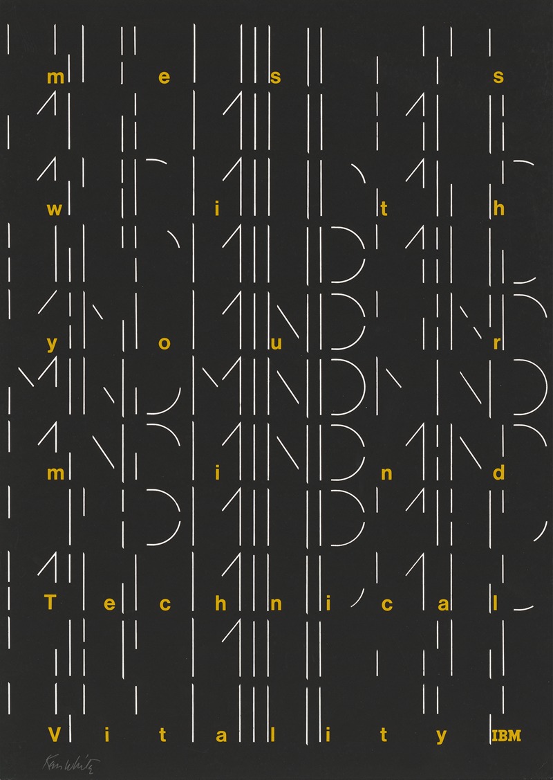 IBM, mess with your mind…technical vitality by Ken White, 1974 — digital art print download